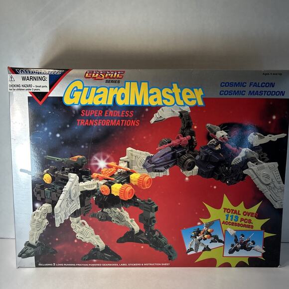Vintage GuardMaster Cosmic Series Falcon & Mastodon Robot Set Sealed Parts NIB - Picture 1 of 8